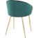 Claire Dining Chair in Emerald Green Velvet & Gold Metal
